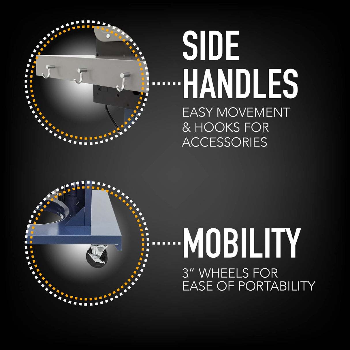 Permasteel 3-Burner Propane Gas Grill, 30,000 BTUs BBQ Grill with Cast Iron Grates, Foldable Side Tables & Tool Hooks, Outdoor Grill, Azure Permasteel