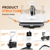 HTVRONT Heat Press Machine 15x15 - Swing Away Heat Press Machine for T Shirts - Professional Heat Press for Sublimation, Vinyl, Heat Transfer Projects, Heats Up Fast & Distribute Heat Evenly HTVRONT