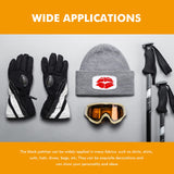 30 Pieces Sublimation Patches Fabric Iron-on Blank Patches 3 Shapes Repair Patches Sublimation Blank Hat Patch for DIY Crafts, Caps Clothes Shoes Bags Backpacks Uniforms (White Frame) Waydress