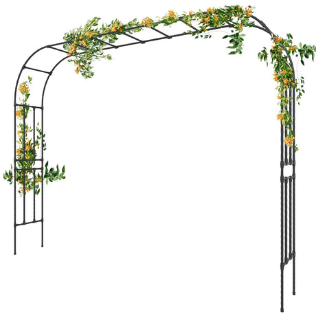 BUKLIYN Garden Arch Trellis - Length: 126in, Height: 94.5in Garden Arch Arbor Trellis for Climbing Plants Outdoor - Garden Arch for Lawn, Party, Ceremony Wedding Decoration BUKLIYN