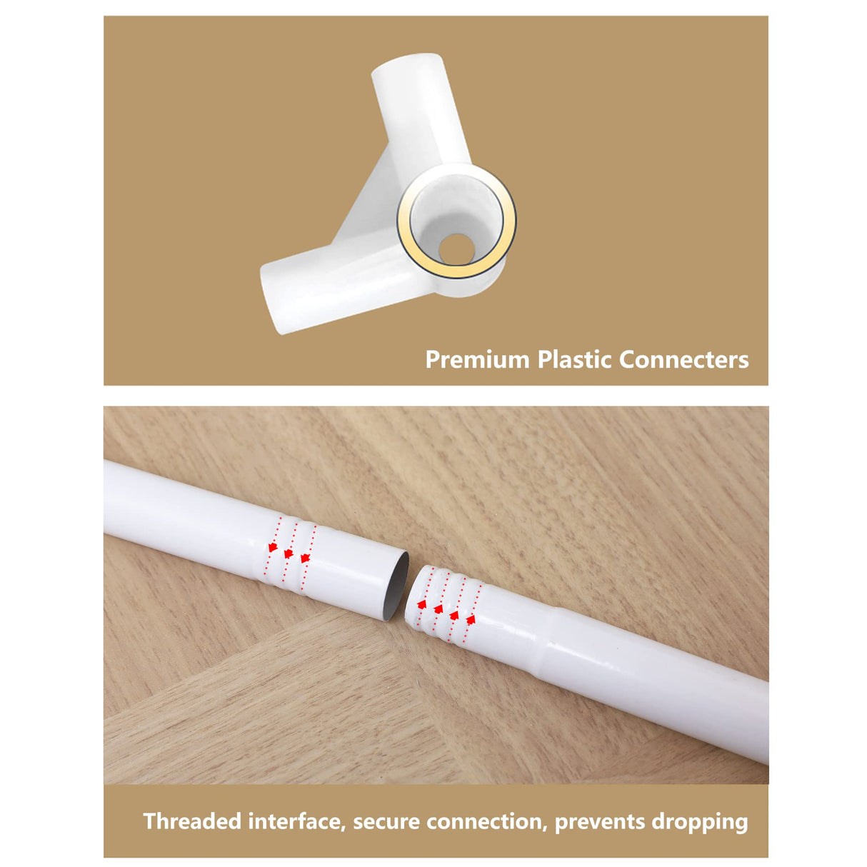 AIKASY Premium Canopy Bed Frame Post for Queen Size Beds, Enhanced Metal Poles, Four Corner Bed Brackets, Ideal for Metal and Wood Bed Frames, Bedroom Decor Upgrade （White, Queen） AIKASY