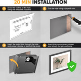 Elder Welder® Hidden Wall Safe | 100% Real, Replaceable Picture Frame Included | Robust Metal Build | Combination Lock | Fits Perfectly Between 16" | Hidden Safe | Small In Wall Safe Between Studs Elder Welder