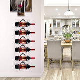 Pmsanzay Wall Mounted Wine Rack Wine Bottle Rack Holder Storage Organizer with Rubber Protection（No Scratches）- Home & Kitchen Décor - Pack of 6 Pmsanzay