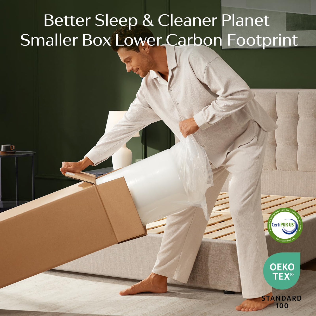 Seventable Twin Mattress, 6 Inch Cooling Gel Memory Foam Mattress in a Box, Medium Firm, Fiberglass Free, Pressure Relief & Breathable, CertiPUR-US Certified, White Seventable