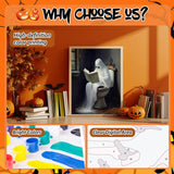 Reivworl Halloween Paint by Numbers Kit for Adults, Ghost Paint by Numbers, Adult Paint by Number Kits for Gifts and Home Wall Decor 16x20 Inch Reivworl