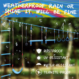 VOKSAFE Ninja Warrior Obstacle Course for Kids - Ninja Backyard Obstacle Course - 50' Weatherproof Outdoor Ninja Course Set with 10 Obstacles, Like Ladder, Swing VOKSAFE