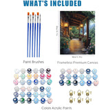 Paint by Numbers for Adults and Kids Beginner, 3 Pack Garden Book Flowers Painting by Number Kits On Canvas, Number Artist Paint by Number Kit DIY Oil Painting Acrylic Paints, Home Wall Decor 12x16in Fairyland JinWenn