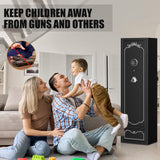 Zevemomo Gun Safes, 8 Gun Cabinet Rifle Safe for Home, Quick & Easy Access Gun Safe for Rifles and Pistols with LED Light & Drawer, Electronic Lock Zevemomo