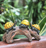 TIBLEN Solar Powered Turtles on Log Outdoor Decor - LED Garden Light, Outdoor Statues, Gifts for Mom, Grandma, Birthday - Turtle Solar Light for Outdoors TIBLEN