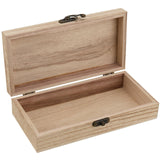 FUNSUEI 10 PCS 7.9 x 3.9 x 2 Inch Wooden Box, Unfinished Wood Box, Wooden Boxes for Crafts, Wood Boxs with Hinged Lid for Jewelry, DIY Craft, Storage, Gift FUNSUEI