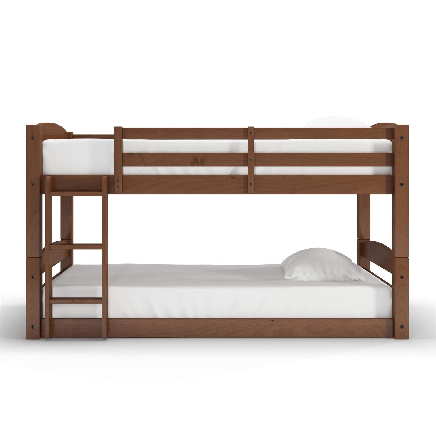 DHP Sierra Twin Bunk Bed - Mocha Finish, Solid Wood, Space-Saving Design - WoodArtSupply