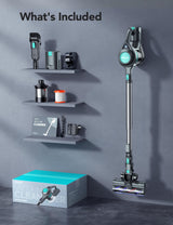 QikCln Cordless Vacuum Cleaner, 8-in-1 Powerful Vacuum Cleaners for Home with 1.3L Large Capacity, 2 Modes & 30Mins Runtime, Rechargeable Stick Vacuum for Pet Hair Hardwood Carpet - Green QikCln