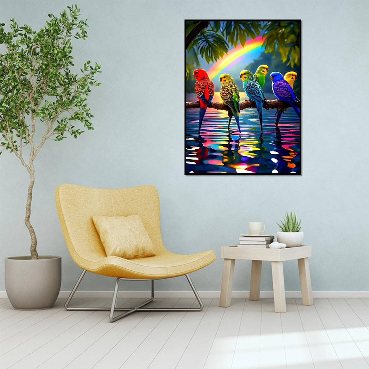 NWQZBYHT Bird Diamond Art Kits for Adults,5D Diamond Painting Kits for Beginner,DIY Round Full Drill Diamond Dots Paintings Picture Gem Art Kits for Adults Crafts Home Wall Decor 12x16 Inch NWQZBYHT