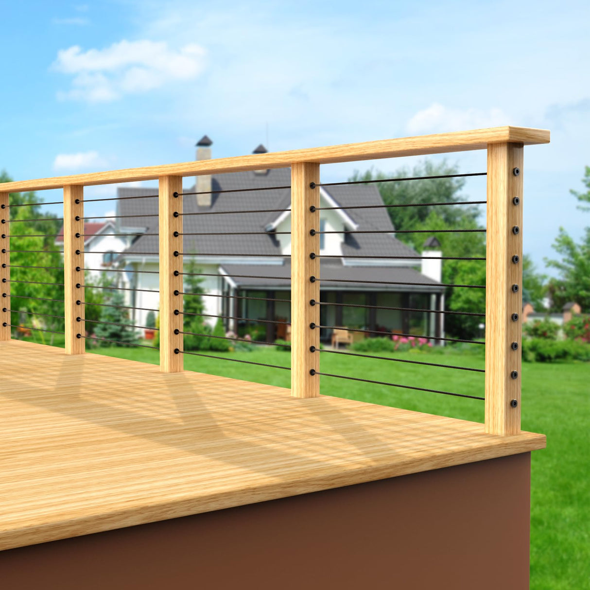 BLIKA 40 Pack 3/16" Black Invisible Cable Railing Kits, Black Stainless Steel Invisible Receiver and Swage Stud End, 3/16" Cable Railing Hardware for 2"x2", 4"x4" Wood/Metal Posts BLIKA