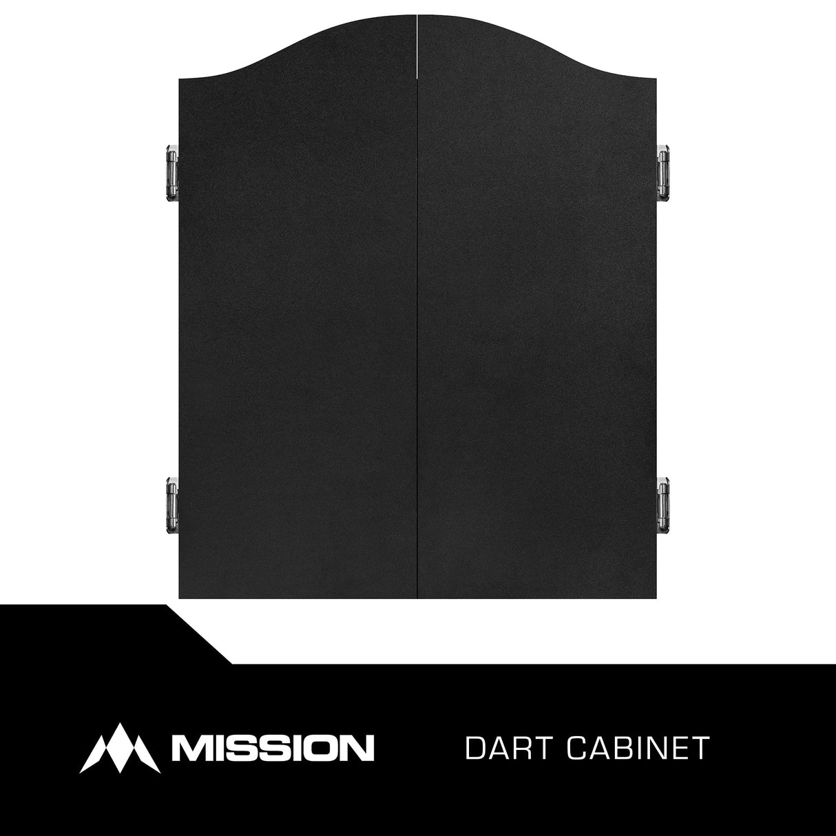 Mission Darts Heavy Duty Deluxe Wooden Dartboard Cabinet, Black, (CAB010) Mission Darts