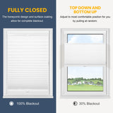 SUNFREE Top Down Bottom Up Cellular Blinds,Cellular Shades Blackout, Honeycomb Window Shade for Windows, 33" W x 64" H, White(Blackout) SUNFREE