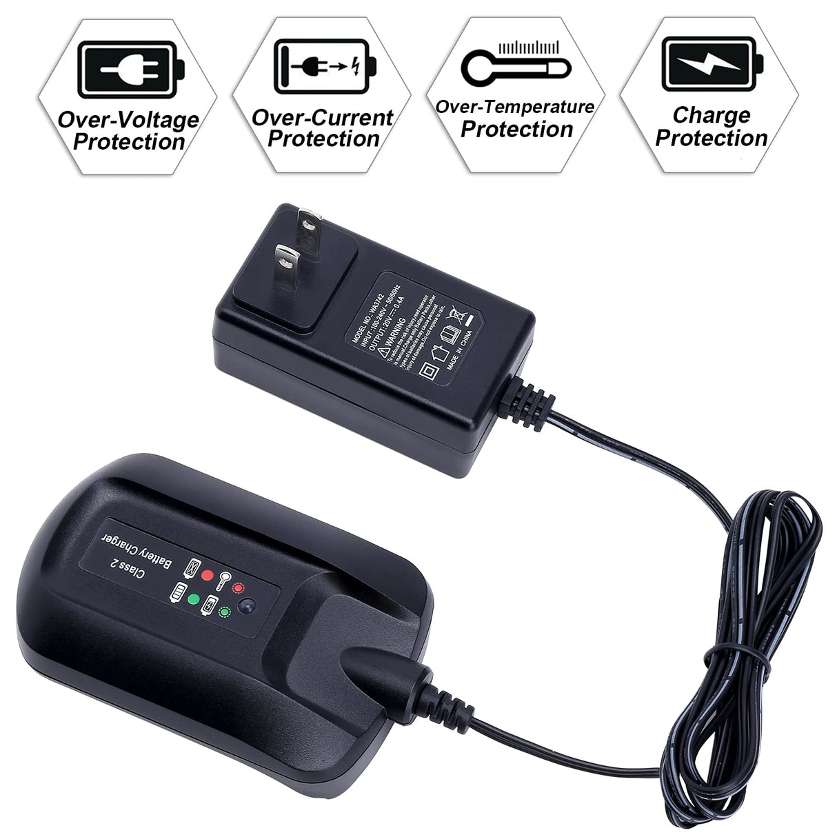 Elefly WA3742 Compatible with Worx 20V Battery Charger WA3732 Compatible with Worx 20V Lithium Battery WA3525 WA3520 WA3575 WA3578 ELEFLY