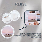 20 Pack Clear Button Pins 1.5 inch DIY Button Pins Kit Make Your Own Acrylic Buttons with Sublimation Button Maker Set for for Christmas Craft Supplies DIY Badges School Projects NIIIYTYB