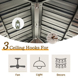 Domi 12' X 16' Hardtop Gazebo, Aluminum Metal Gazebo with Galvanized Steel Double Roof Canopy, Curtain and Netting, Permanent Gazebo Pavilion for Patio, Backyard, Deck, Lawn… domi outdoor living