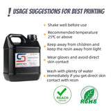 Siraya Tech 2kg Build 3D Printer Resin - High Resolution, Non-Brittle, Tappable Engineering Resin - Ideal for LCD DLP 3D Printing 8K Capable (Sonic Grey, 2kg) Siraya Tech