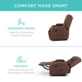 Best Choice Products Modern Linen Electric Power Lift Chair, Recliner Massage Chair, Adjustable Furniture for Back, Legs w/ 3 Positions, USB Port, Heat, Cupholders, Easy-to-Reach Button - Brown Best Choice Products