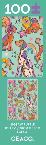 Ceaco - Rainbow Dogs - 100 Piece Jigsaw Puzzle Ceaco