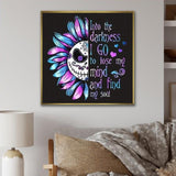 Xylogist Cute Sugar Skull Diamond Art Kits for Adults-“Into The Darkness I Go”Diamond Painting Kits for Beginners,5D Full Round Drill Gem Art Kit, Home Wall Decor 14x14 Inch Xylogist