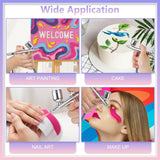 Gyfent Airbrush Kit, Airbrush Gun with 4 Quick-Release Nozzle Sets(0.2/0.3/0.5/0.8mm) Dual-Action Gravity Feed Air Brush with 1/4oz Fluid Cup & 20/40ml Resin Cup for Nail Art Painting Makeup Cake Gyfent