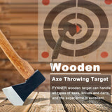 Heavy Wooden Axe Throwing Target & Knife Throwing Target with Handles FYANER