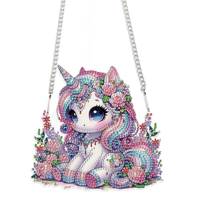 JISHSHAY Diamond Art Hanging Diamond Painting Sun Catchers Gem Art Table Wind Chimes Gem Painting Hanging Pendant Mosaic Kits for Adults Suncatchers Window Hangers with Special Drills Unicorn