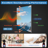 HIRESC 8 Pack Art Acoustic Panels Sound Proof Foam for Walls, 48X32 Inches Decorative Sound Absorbing Panels for Bedroom, Adhesive Included, Glaciers HIRESC