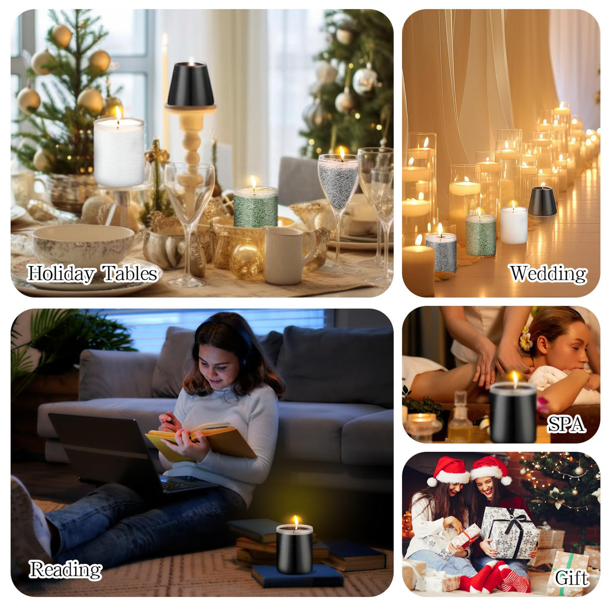 MTLEE Candle Sand 3.3 lb DIY Candle Sand Candle Making Kit Included 20 Pcs Wicks and Refillable Beaded Wax Sand Candle Sand with Wicks Self Extinguish Candle for Home Wedding Party(Black) MTLEE