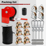 Overhead Garage Storage Lift Hoist, Heavy-duty Ceiling Mounted Garage Storage Lift System for Organization - Supports 8-16ft Ceilings, 300lbs Weight, Easy Installation & Operation (Deck Not Includ) DNShorix