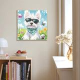 xcemhil Framed Paint by Numbers Kit for Kids and Adults, Dog Paint by Numbers for Adults, Cute Dog Kids Paint by Number Kits for Gifts and Home Decor 10x10in xcemhil