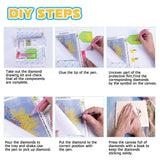 Perycomly Waterfall Landscape Diamond Art Kits for Adults, DIY Fantasy Moon Scenery Diamond Painting Kit for Beginners, 5D Embroidery Craft Kits for Home Decor Gift - 12x16 Inch Perycomly