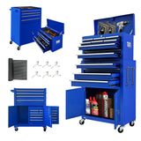 Sonlmik Tool Chest, 13-Drawer Rolling Tool Chest with Double Door Handle, 2 in 1 Detachable Tool Chest, Large Tool Storage with Wheels, Lockable Tool Chest for Garage, Barbershop Sonlmik