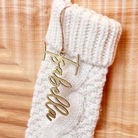 Stockings Name Tags | Personalized Wooden Tags Name for Christmas Stockings | Custom Wooden Name Letters Tags for Stocking | Christmas Stocking Name Tags| Christmas Stocking Tags Wooden SugoiCC