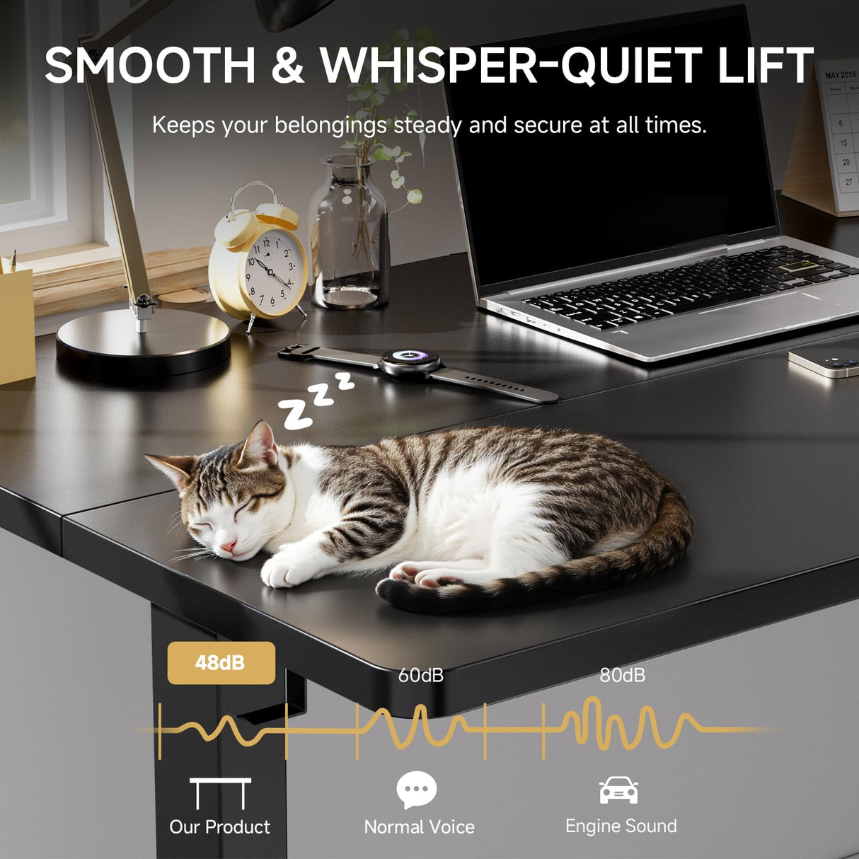 GTRACING Electric Standing Desk, 55 x 24 Inches Sit Stand up Desk with Memory Preset Controller, Height Adjustable Ergonomic Home Office Computer Desk (Black) GTRACING