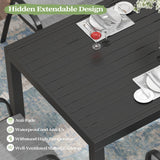 PIZZELLO 11 Pieces Outdoor Dining Set, 106" Aluminum Extendable Patio Dining Table w/ 10Pcs Stackable Textilene Chairs, All Weather Outdoor Table and Chairs Sets for Backyard, Garden and Deck PIZZELLO