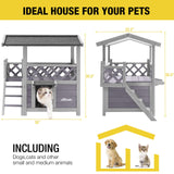 Aivituvin Feral Cat House Outdoor Indoor Kitty Houses with Escape Door for Cats Insulated, Weatherproof Roof Aivituvin