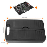 TLGREEN 95 Piece Tool Set, Tool Kit, Mechanics Tool Set, Portable Toolbox with Adjustable Wrench Pliers Socket Bits, with Plastic Toolbox, for House Apartment Garage (Red) TLGREEN