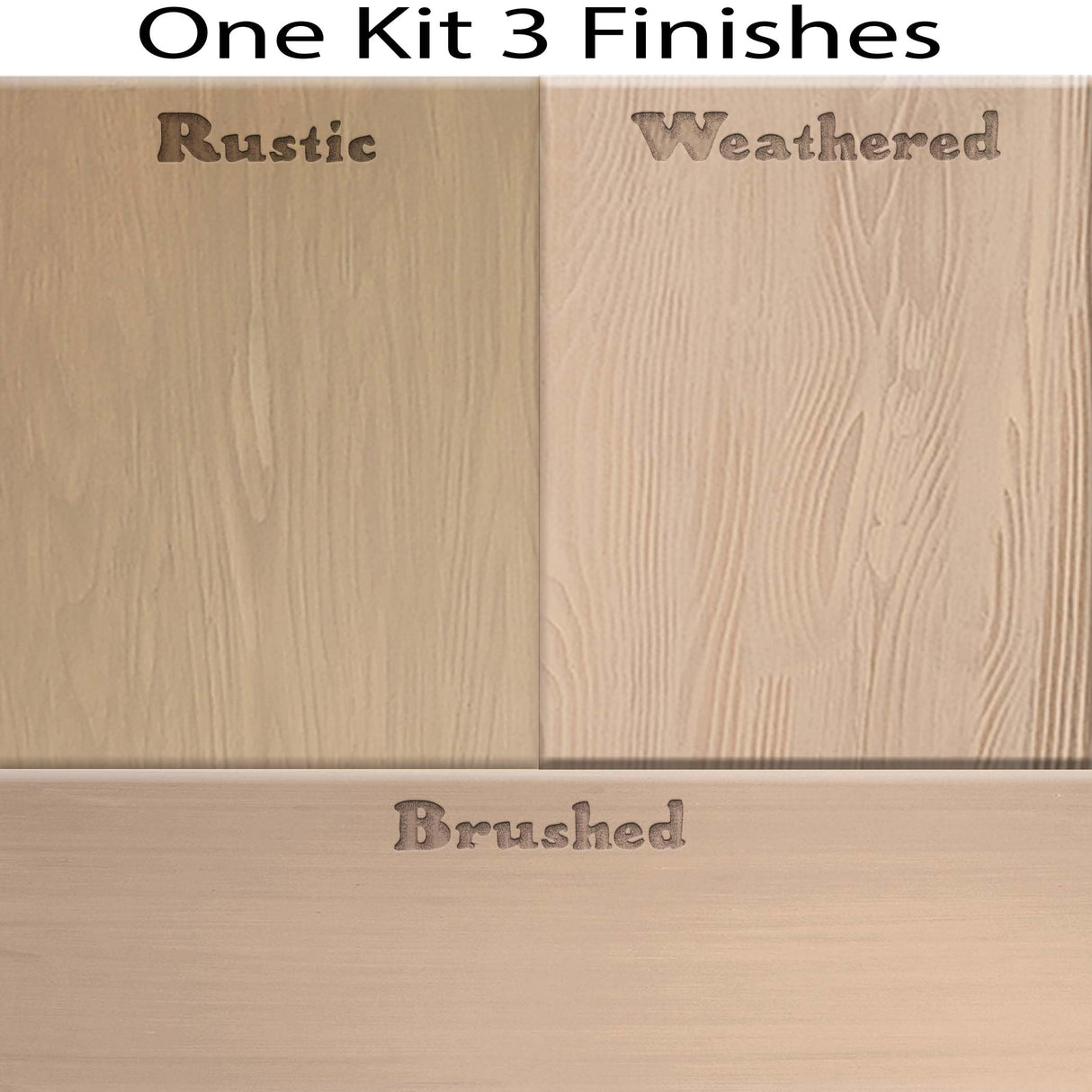 Wood Finish Muli-Purpose Kit – GO Beyond Faux Wood with Paintable Liquid Wood Based Primer and Gel Stain - Graining Tools Included (32oz, Pickled Oak) Retique It