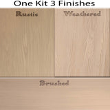 Wood Finish Muli-Purpose Kit – GO Beyond Faux Wood with Paintable Liquid Wood Based Primer and Gel Stain - Graining Tools Included (32oz, Pickled Oak) Retique It