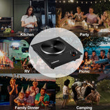 CUSIMAX Hot Plate, Single Burner Electric Cooktop, 1500W Electric Burner Hot Plate for Cooking with Adjustable Temperature, Portable Countertop Burner Stainless Steel, Black, New Model CUSIMAX