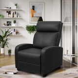 Devoko Massage Recliner Chair Home Theater Seating Pu Leather Modern Living Room Chair Furniture with Padded Cushion Reclining Sofa Chairs (Black) Devoko