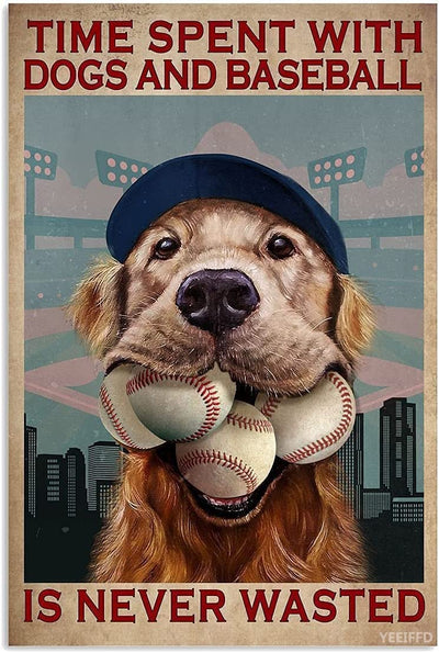 YEEIFFD DIY 5D Diamond Art Painting Kits Dogs and Baseball for Home Decoration and Room Wall Decor 12 x 16 inch