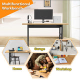 60" Heavy-Duty Adjustable Workbench, Rubber Wood Garage Workbench with Drawers, 2500 LBS Load Capacity Work Bench with Power Outlets and Wheels for Garage, Workshop, Office, Home Xalvora