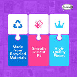 Re-marks State Flowers Stamp Collage Jigsaw Puzzle, 500 Large Piece Jigsaw Puzzle for All Ages Re-Marks