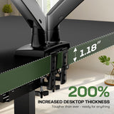 Marsail 63 x 30 Electric Standing Desk with One-Piece Desktop, Sit Stand Desk with Thickened Tabletop, Height Adjustable Stand Up Desk with Cable Management for Home Office(Frame+Desktop, 2 Packages) Marsail