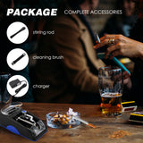 NEWTRY Cigarette Rolling Machine, Automatic Roller, Electric Mini Tobacco Injector(Blue) NEWTRY